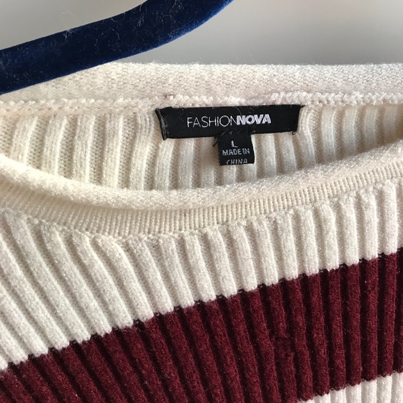 🪲 Fashion Nova striped distressed sweater - Picture 4 of 4